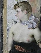 Henri-Lucien Doucet Jeune fille au ruban oil painting reproduction